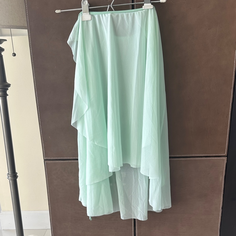 Long length chiffon wrap skirt Mint Green ballet / Lyrical